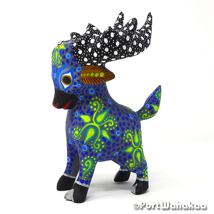 Rocio Hernandez Aurora Deer Oaxacan Wood Carving for Sale Austin Texas Port Wahakaa Arrazola, Carving Small Medium, Deer, Venado