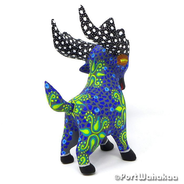 Rocio Hernandez Aurora Deer Oaxacan Wood Carving for Sale Austin Texas Port Wahakaa Arrazola, Carving Small Medium, Deer, Venado