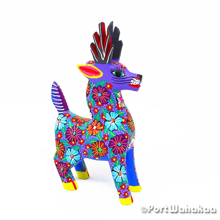 Maria Jimenez Ojeda Venado Deer Austin Texas Alebrije Port Wahakaa Artist - Maria Jimenez Ojeda Carving Small, Deer, Gazelle, San Martin Tilcajete, Venado