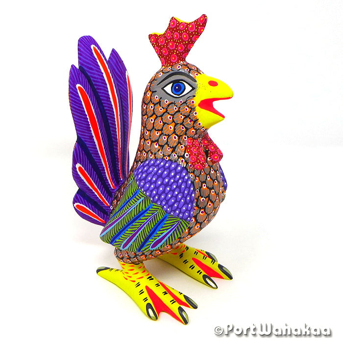 Alebrije Rooster Copal Wood Oaxacan for Sale Austin Texas Artist - Yesenia Castro Arrazola, Carving Medium, Gallo, Pollo, Rooster