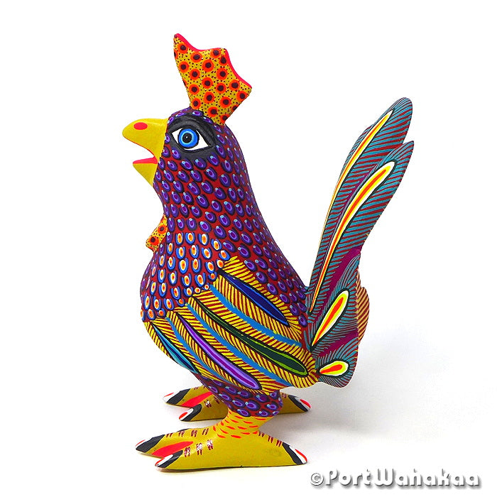 Berry Rooster Folk Art Oaxacan Carvings for Sale Austin Texas Artist - Yesenia Castro Arrazola, Carving Medium, Gallo, Rooster