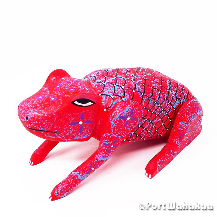 Hot Day Toad Copal Wood Alebrije Oaxacan Carvings for Sale Texas Artist - Alberto Perez Carving Medium Large, Frog, La Union, Rana, Sapo, Toad