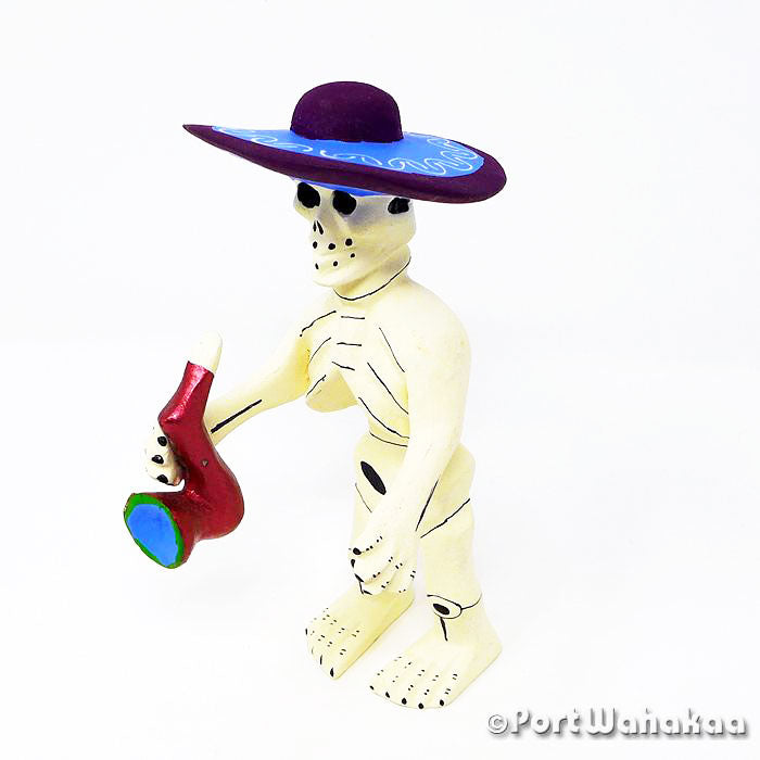 Austin Texas Alebrije Oaxaca Skeleton Saxophone Artist - Joaquin Hernandez Carving Small, Day of the Dead, Hernandez, San Martin Tilcajete, Skeleton