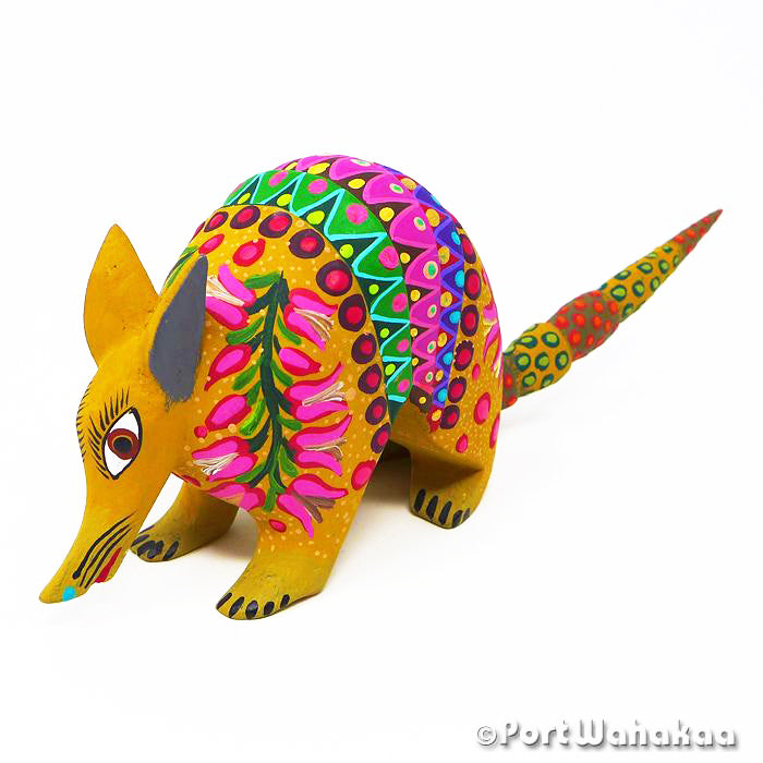 Sundancer Armadillo Austin Texas Animalito Port Wahakaa Artist - Jose Olivera Armadillo, Carving Small, San Martin Tilcajete