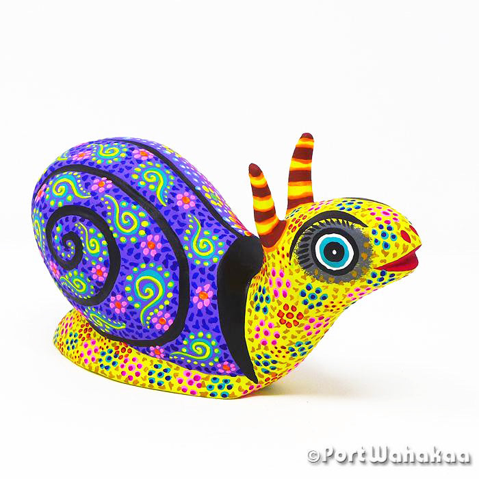 Meridian Snail Folk Art Oaxacan Carvings for Sale Austin Texas Artist - Rocio Hernandez Arrazola, Caracol, Caracole, Carving Medium, Snail