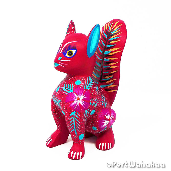 Cinnamon Squirrel Copal Wood Oaxacan Alebrije for Sale Austin Texas Artist - Fabrijes Family Ardilla, Carving Medium, San Martin Tilcajete, Squirrel