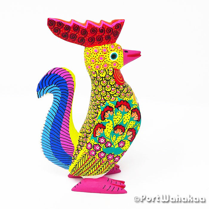 Sunrise Rooster Austin Texas Oaxaca Carvings Candido Ojeda Artist - Candido Jimenez Carving Small, Gallo, Rooster, San Martin Tilcajete