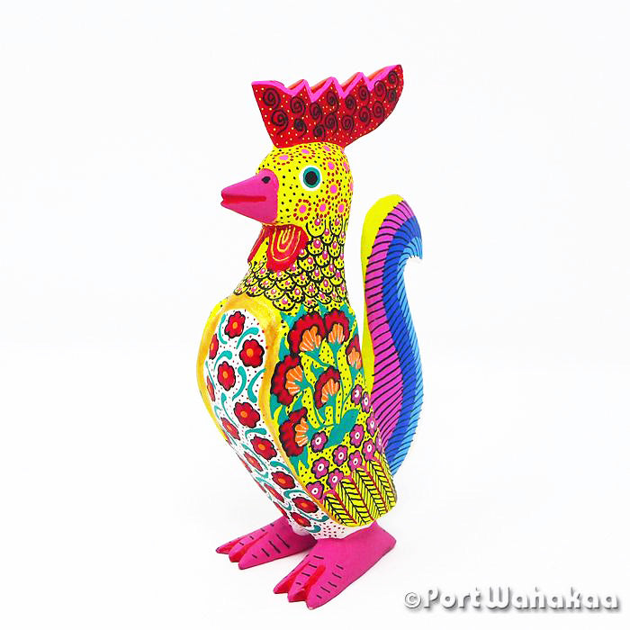 Sunrise Rooster Austin Texas Oaxaca Carvings Candido Ojeda Artist - Candido Jimenez Carving Small, Gallo, Rooster, San Martin Tilcajete